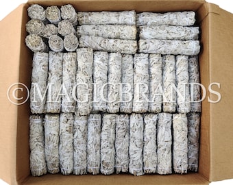 White Sage Bulk 4", 7" or 9" inch White Sage Smudge Sticks, Bulk Sage, Organic California White Sage at Wholesale Price, Energy Cleansing