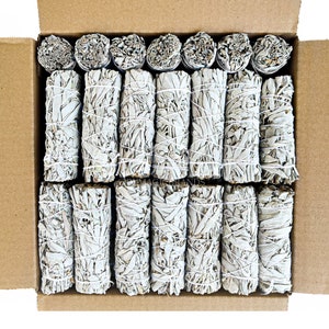 Wholesale White Sage Bundles 4" inch White Sage Smudge Sticks Bulk, Organic White Sage at Wholesale Price, Sage for Cleansing, Smudge Sticks