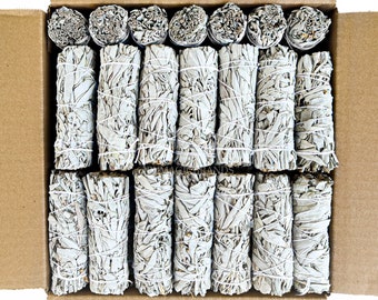 Wholesale White Sage Bundles 4" inch White Sage Smudge Sticks Bulk, Organic White Sage at Wholesale Price, Sage for Cleansing, Smudge Sticks