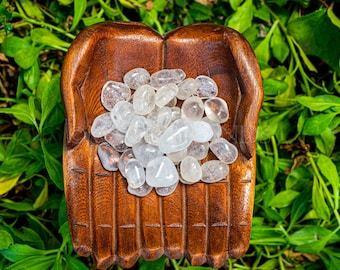1 lb Bulk Clear Quartz Tumbled Crystals for Healing - Polished Stones for Energy Work  Meditation