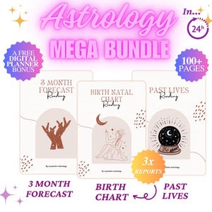 In Depth Natal Chart Reading, Birth Chart Astrology Reading, Full Personalized Natal Chart Analysis Report +1 Year Astrology Forecast