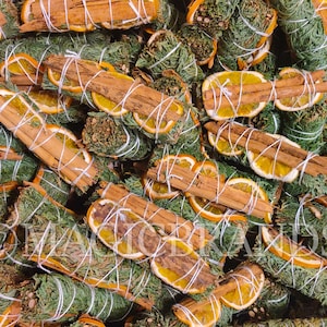 Wholesale Cedar Cinnamon with Orange Smudge Sticks, 10, 25, 50,etc, Cedar Orange Cinnamon Stick Bulk, Organic Cedar Smudge Sticks Wholesale