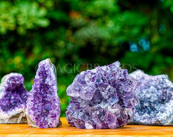 Large Amethyst Geode Cluster Crystal - Raw Purple Amethyst Druzy Healing Crystals, Large Geode Rock, Amethyst Cluster for Energy Work