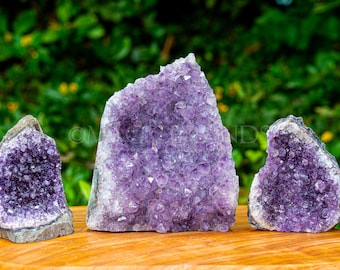 Large Amethyst Geode Cluster Crystal - Raw Purple Amethyst Druzy Healing Crystals, Large Geode Rock, Amethyst Cluster for Energy Work