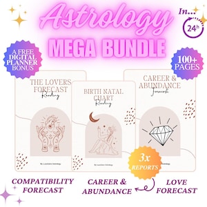 In Depth Natal Chart Reading, Birth Chart Astrology Reading, Full Personalized Natal Chart Analysis Report + 1 Year Astrology Forecast