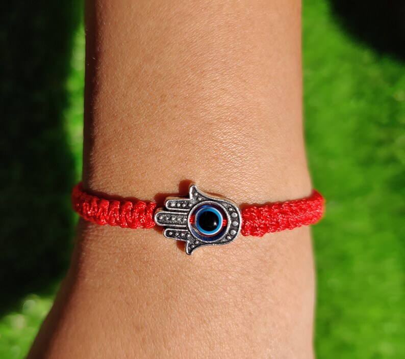 Red String Evil Eye Bracelet Adjustable Protection Bracelet Etsy