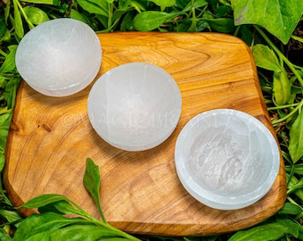 Selenite crystal bowl, crystal healing bowl, selenite charging bowl, crystal jewelry collection bowl, gemstone bowl