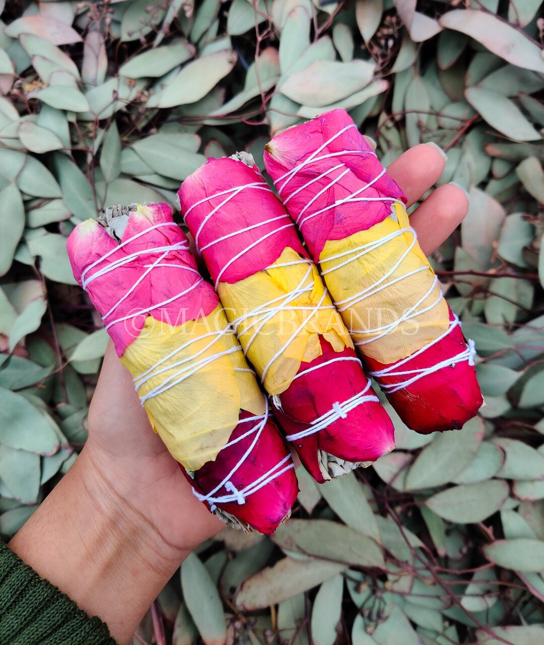 FLORAL WHITE SAGE Smudge Sticks 4 Wholesale Bulk, Chakra Sage, Floral Smudge, Smudge Kit, Rose