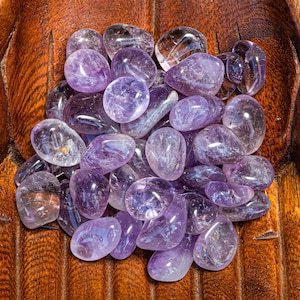 1 lb Bulk Amethyst Tumbled Stones Raw Healing Crystals  Clusters Natural Crystal Collection
