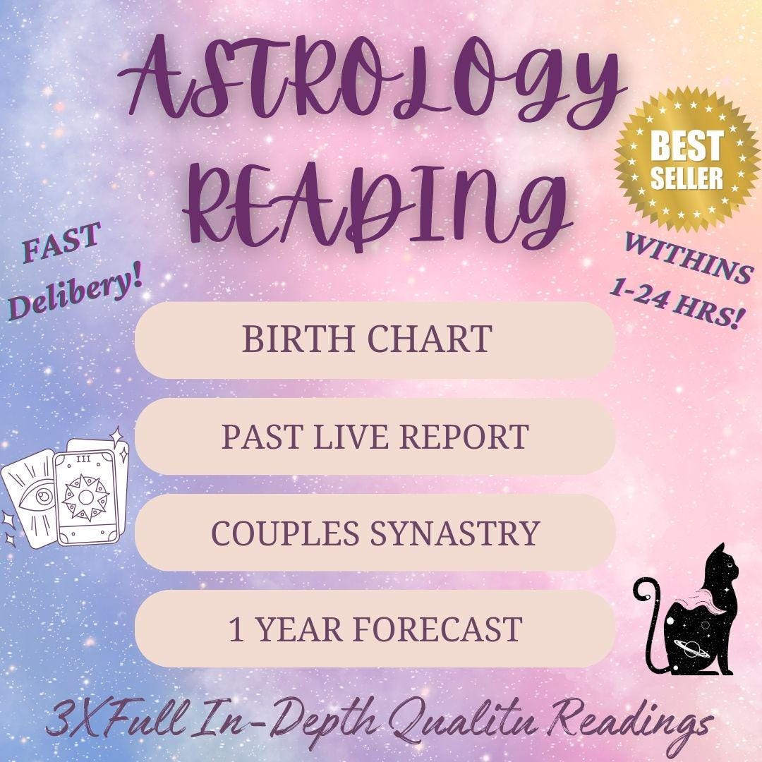 In Depth Natal Chart Reading, Personalized Astrology Report (PDF) - Etsy