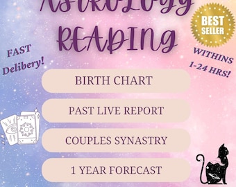 In Depth Natal Chart Reading, Personalized Astrology Report (PDF)