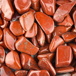 1 lb Bulk Red Jasper Tumbled Stones for Meditation  Root Chakra Healing Polished Natural Crystal
