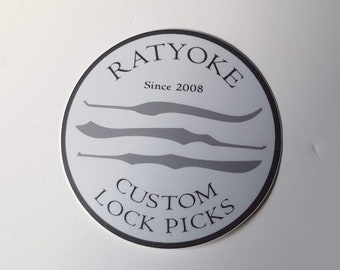 Ratyoke B&W picks logo sticker 3"