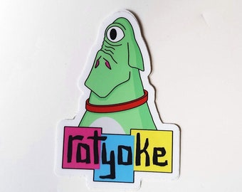 Ratyoke green "dog" sticker 3"