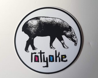 Ratyoke tapir sticker 3"