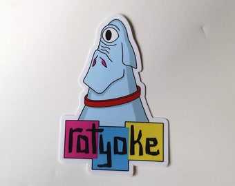 Ratyoke blue "dog" sticker 3" (small)