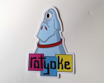 Ratyoke blue "dog" sticker 3" (small)