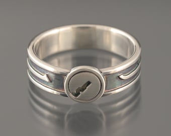 Locksport ring with Keyway and Picks - Light Weight Version