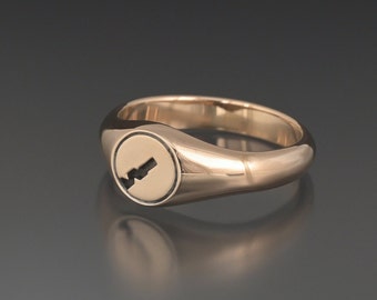 Solid 14k Gold Lock Ring - Locksmiths, Locksport, Hackers