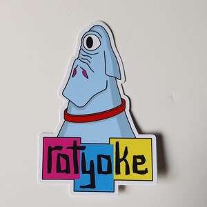 Ratyoke blue &quot;dog&quot; sticker 4&quot; (large)
