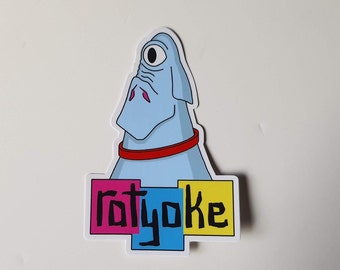 Ratyoke blue "dog" sticker 4" (large)