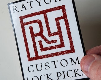 Ratyoke Custom Lock Picks logo sticker 4" (large)