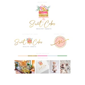 Bakery Cakes Logo, Pastry Shop Logo, Cake Shop Logo, Bakery Logo, Branding Kit, Handmade Cakes Shop, Artisanal Bakery, Premade Logo