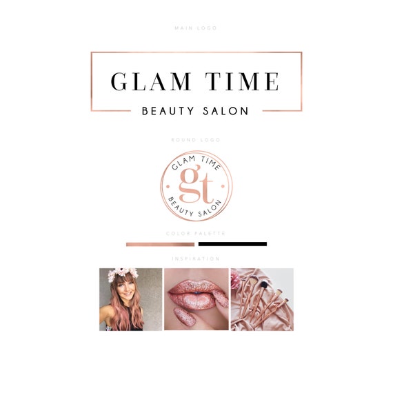 Blush Branding Kit Feminine Boutique Logo Modern Logo Design Stylish Beauty Salon Logo Initial Logo Minimal Logo and Watermark