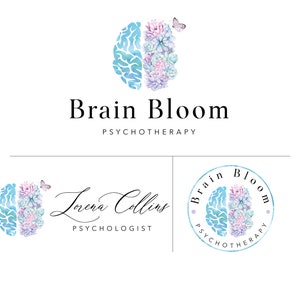Therapist Logo, Counseling Logo Design, Psychologist Logo, Brain Logo Design, Life Coach Logo, Business Card, Facebook ,Logo Kit