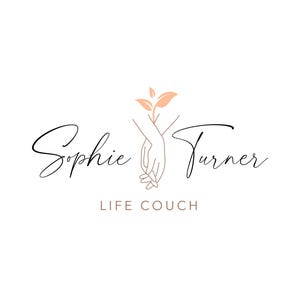 Logotipo de Coach de Vida de Psicologia Terapêutica, Logotipo de Aconselhamento, Logotipo de Psicólogo, Design de Logotipo de Mão, Logotipo de Terapeuta, Cartão de Visita, Facebook, Kit de Logotipo