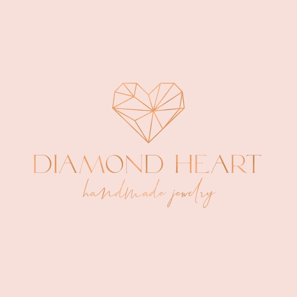 Handmade Jewelry Logo, Boutique Logo, Shop Logo, Beauty Logo, Blog Logo, Heart  Logo,  Home Decor Logo, Business Logo, Branding