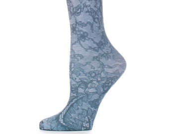 Celeste Stein Midnight Lace Women's Therapeutic Compression Knee High Socks - Regular and Plus