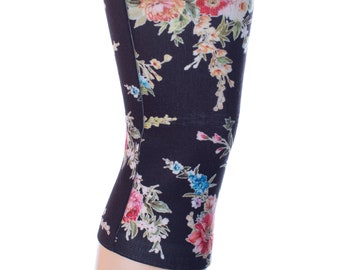 sizes Fast US Shipping Navy Floral Paradise S-XL Regular 1X-3X and Queen Women/'s Knee Support