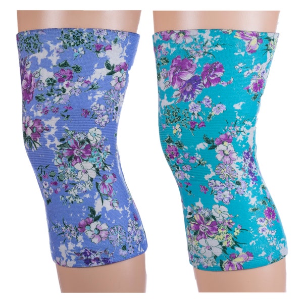 Celeste Stein Women's Knee Supports - Regular (S-XL) and Queen (1X-3X) sizes - Purple Klara & Turquoise Klara