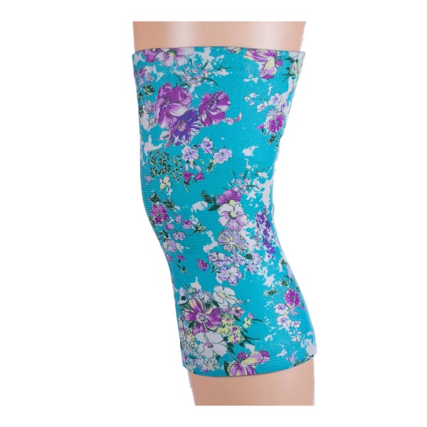 Women's Knee Support - Regular (S-XL) and Queen (1X-3X) sizes - Turquoise Klara Floral - Fast US Shipping