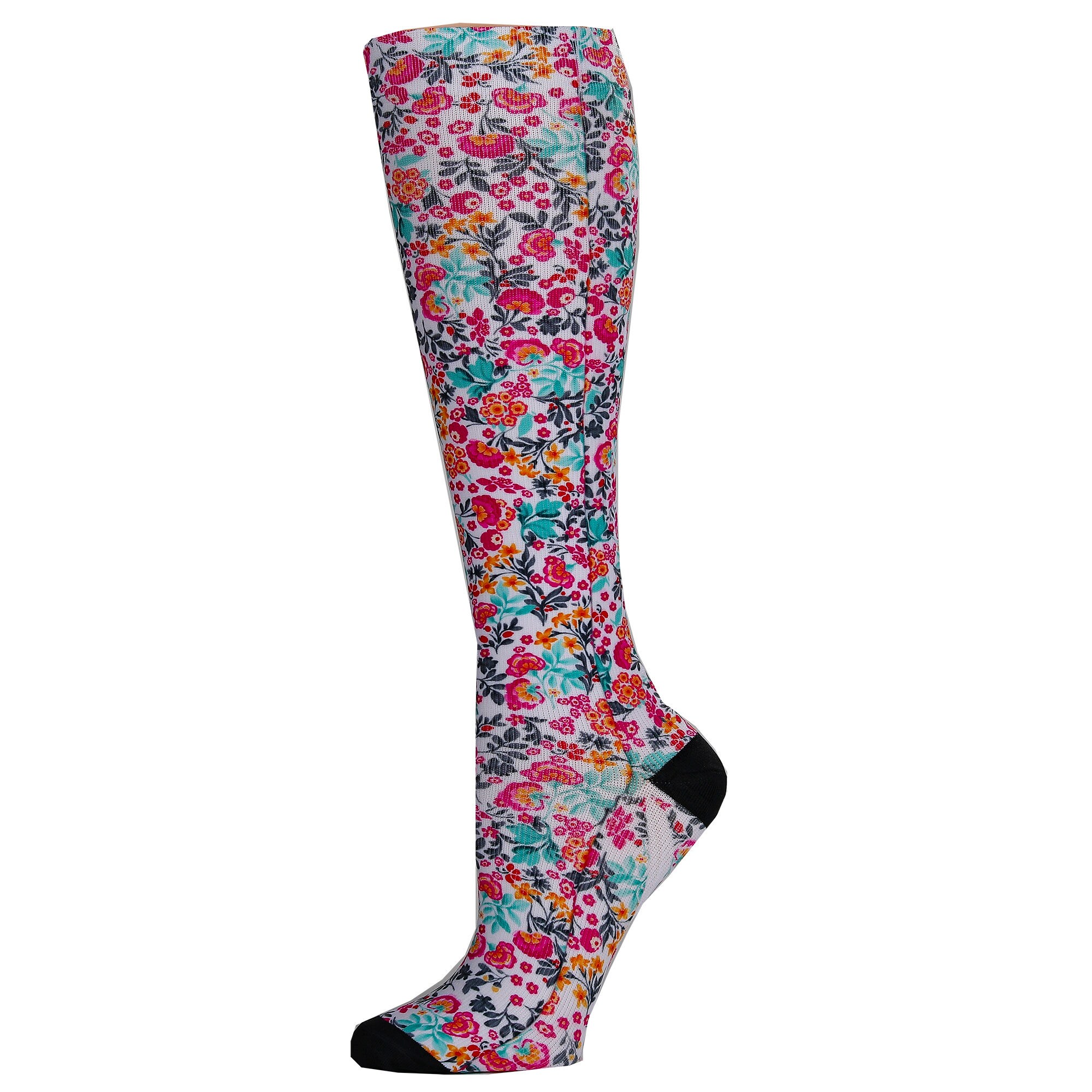 Women's Compression Socks Bright Floral Knit 8-15mmhg Compression Nurse  Travel Fast US Shipping -  Australia