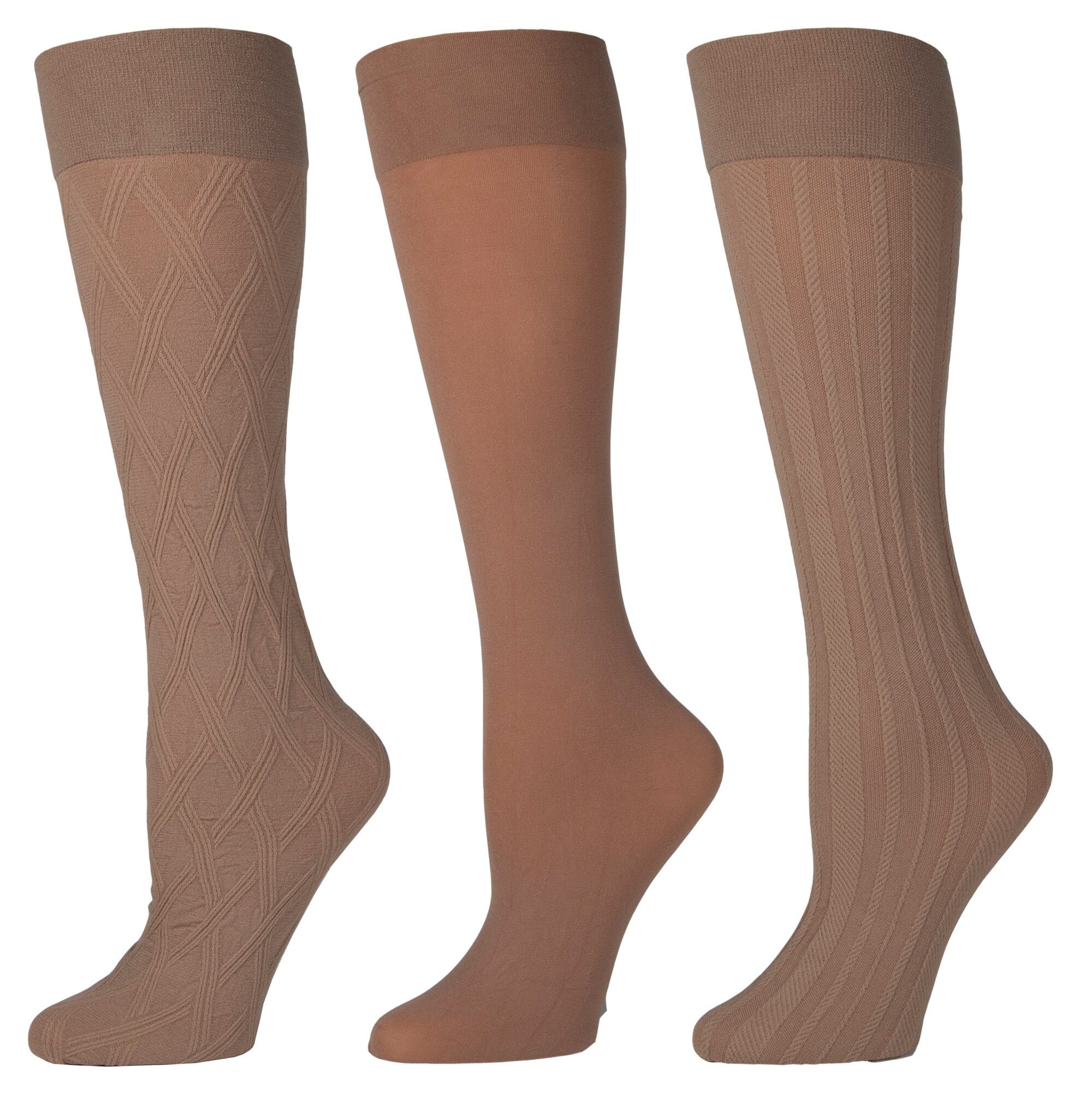 Support Plus Womens Opaque Closed Toe Wide Calf Trouser Socks  3 Pack   Support Plus