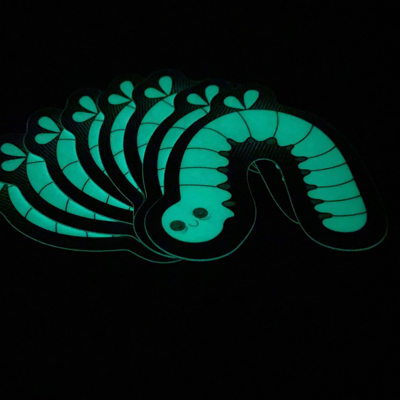 Glow Worm Glow in the Dark Stickers GITD Sticker Slaps Etsy
