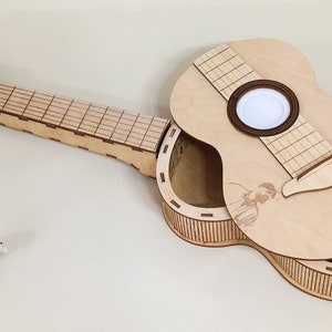 Laser Cut Guitar, Guitar Box for Gift, Guitar Laser Cut File, Vector ...