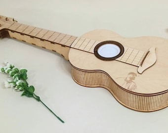 Laser Cut Guitar Gift Box, Vector File (Digital Download)