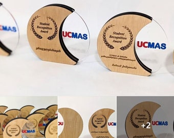 Acrylic Wood Award - SVG Laser Cut Files (Vector Files)