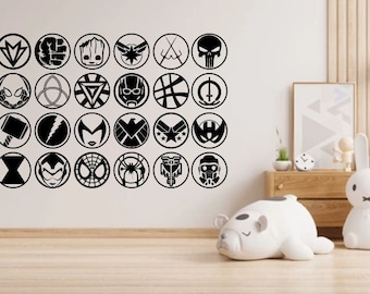 Marvel Heroes Symbols Laser Cut Files, Avengers Team (Digital Download)