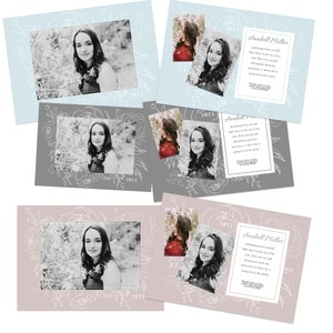 BUNDLE Senior Grad card for photographers PSD file // The Anabell //