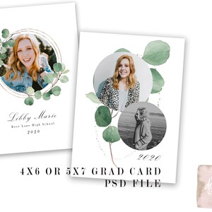 Senior Grad card for photographers PSD file // The Libby