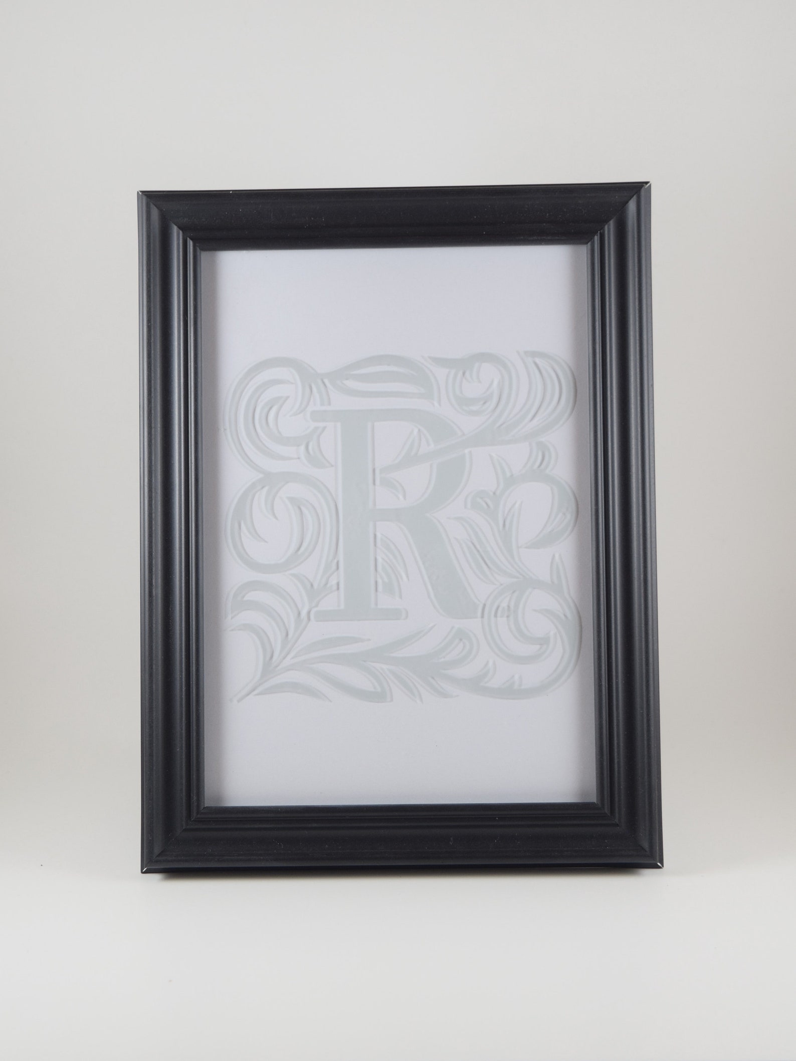 Etched Glass Picture Frame Etched Glass Plaque Glass Etched Etsy