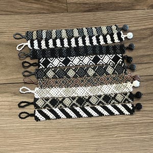 Unisex Zulu Beaded Midi Bracelets - Neutrals