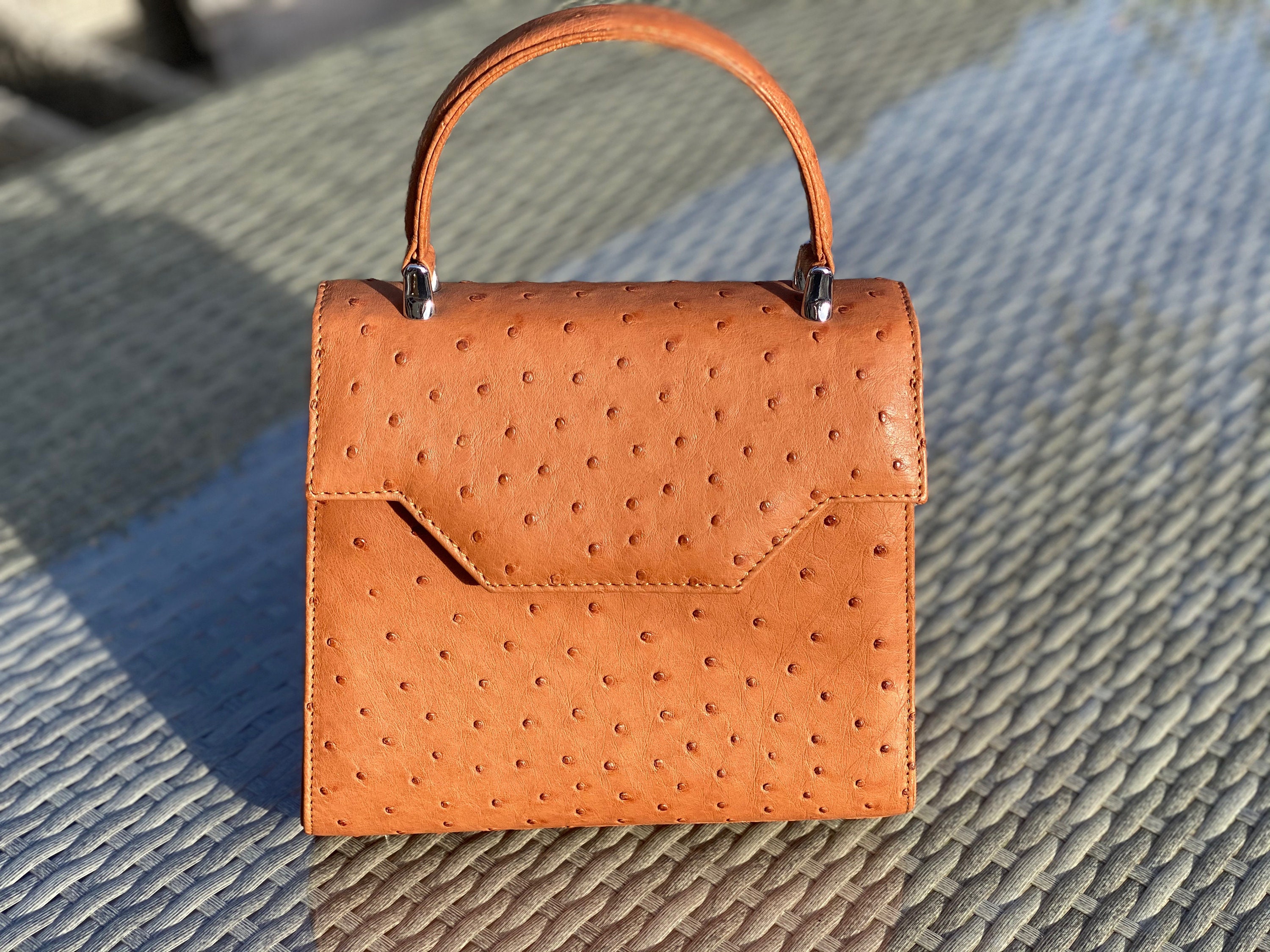 Ostrich leather bag price online