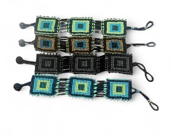 Unisex Zulu Square Bracelet - Greens