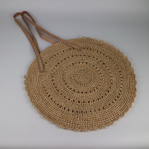 Raffia Round Crochet Handbag