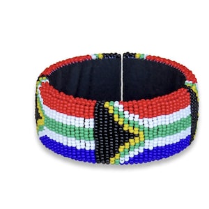 Zulu Beaded Bangles- South African Flag